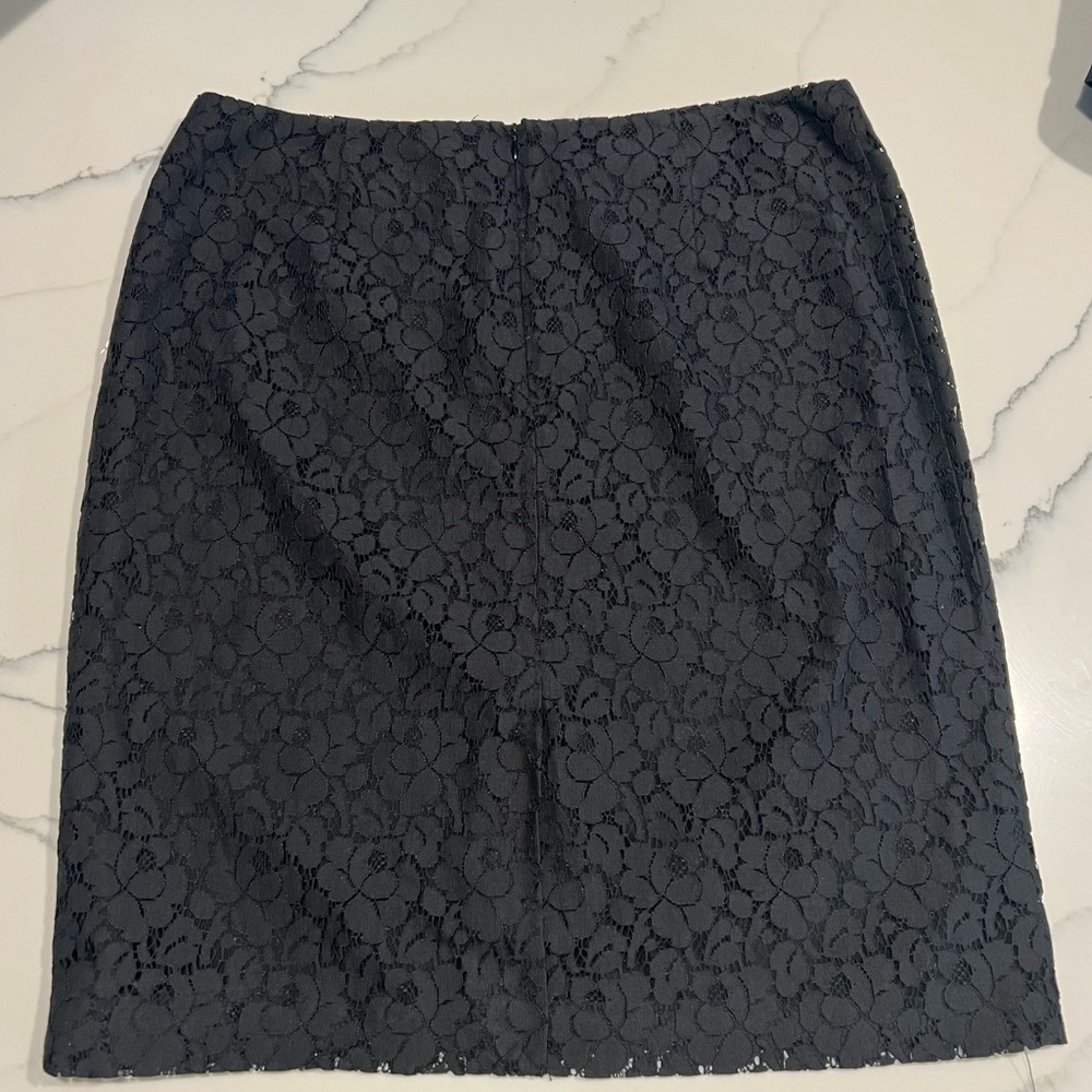 NY&Co Black Lace Skirt womens Size 12 NWT zipper back